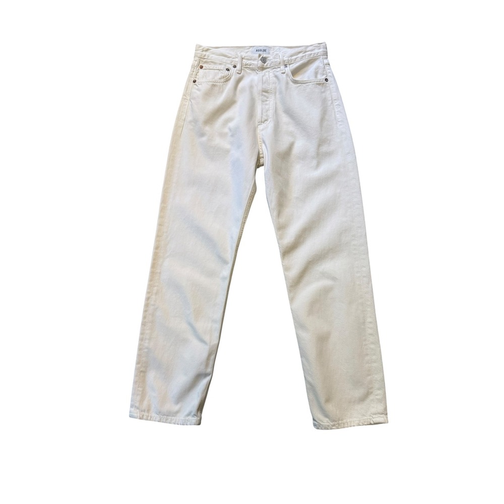 Agolde 90s Jean Off White High Rise Relaxed Straight Leg 4 26 A069J-1183